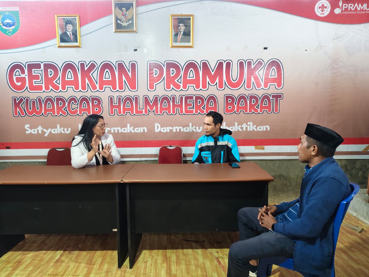 Anggota Bawaslu Halbar pada saat silaturahmi deng Kwarcab Halbar