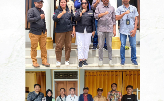 Foto Bersama Bawaslu dan KPU Kabupaten Halbar.